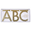 Grinalda Letras glitter dourado
